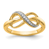 10K Diamond Infinity Ring